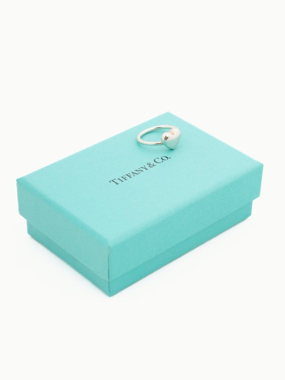 Tiffany & Co. Sterling Silver Puff Heart Ring